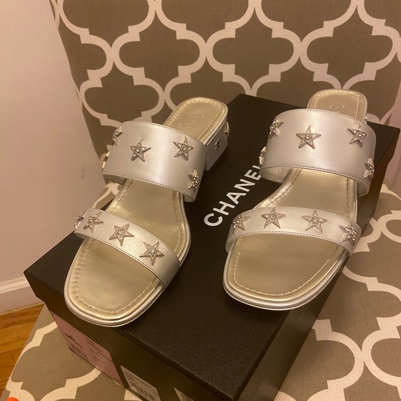 Chanel Silver Mule Sandals - Picture 5 of 8
